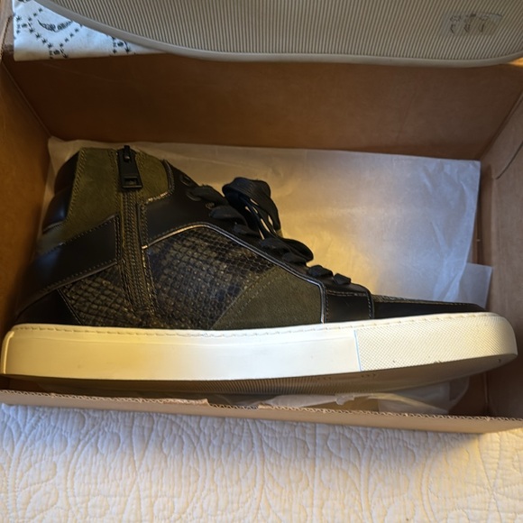 ZATIG & VOLTAIRE SNAKESKIN SUEDE HIGH TOP SHOES with dust bag - Picture 7 of 9